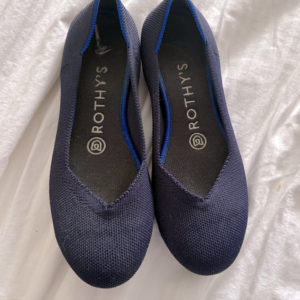 Rothy's The Flat In Maritime Navy Ballet Flats round toe Women's 6 retired